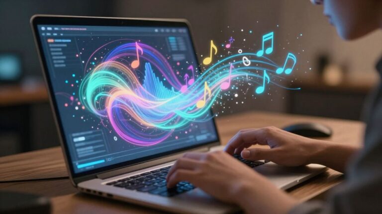 AI song generation from typed lyrics.