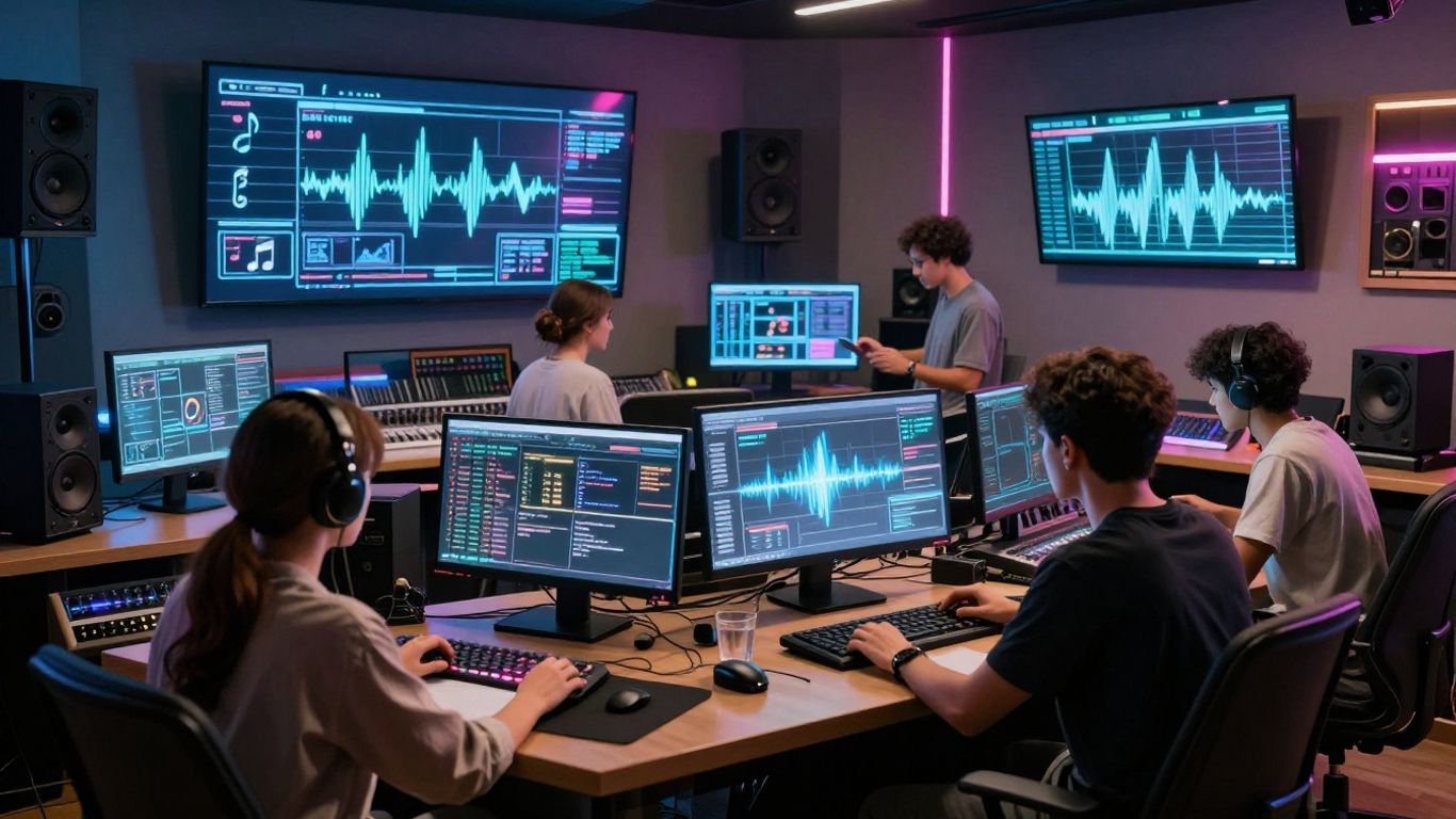 AI music creation tools interface