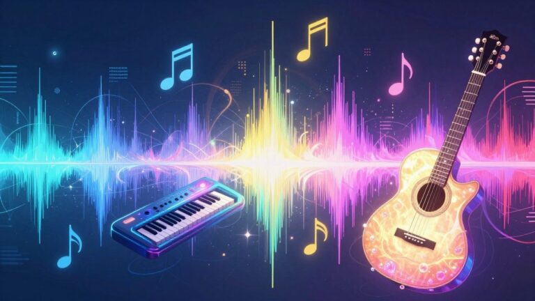 AI music generation alternatives with abstract soundscape