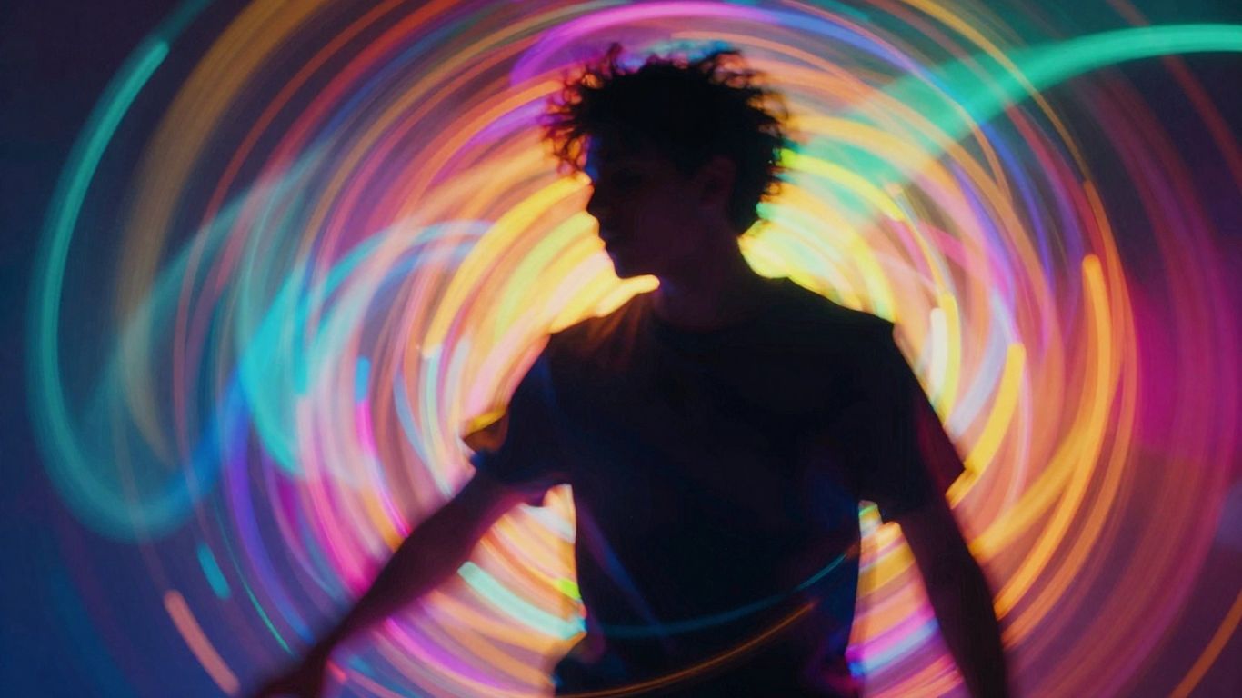 AI music video visuals on social media.