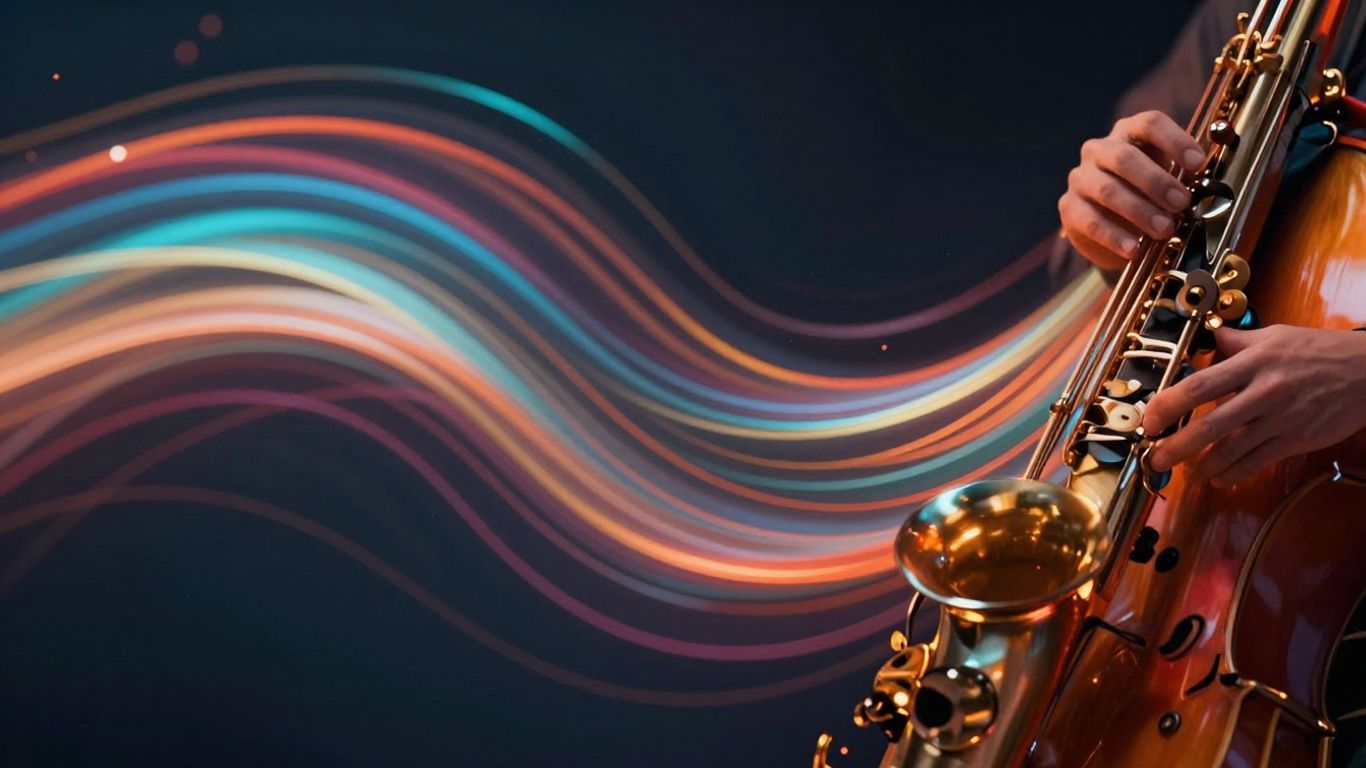 AI jazz music video visuals