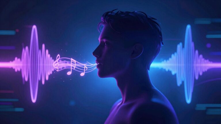 Singing AI video creation from text.