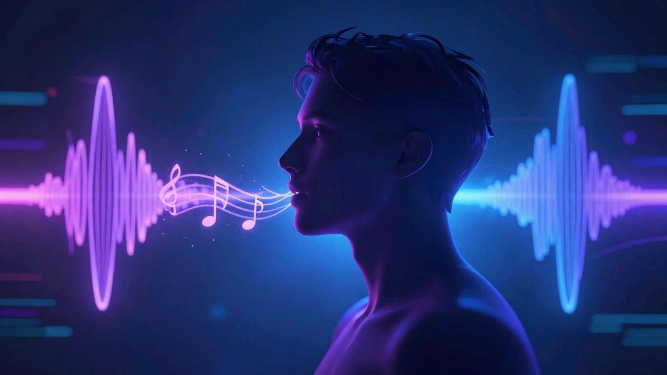 Singing AI video creation from text.