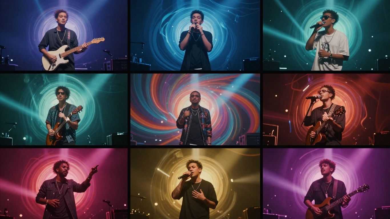 Automated music video generation visuals