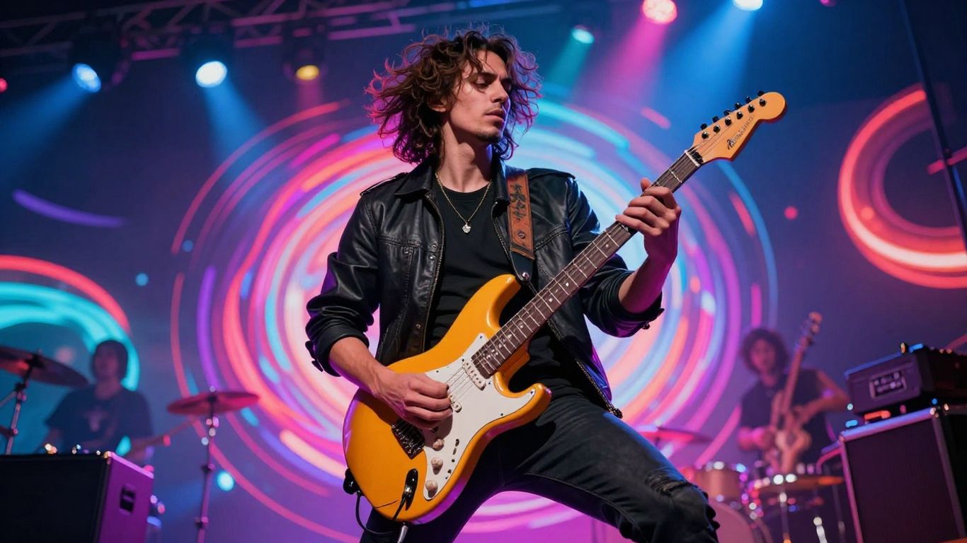 AI rock music video visuals