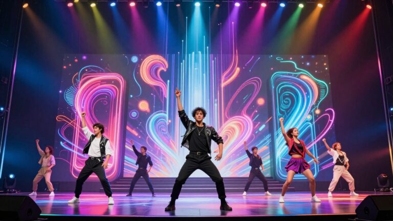 AI music video virtual stage performance
