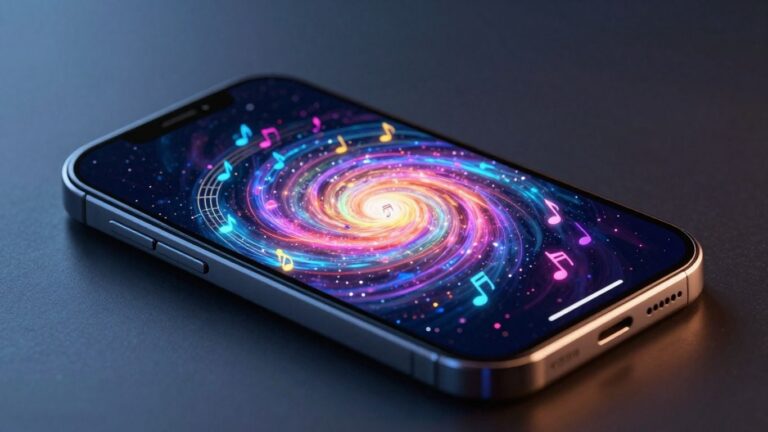 Smartphone screen showing AI music video creation.