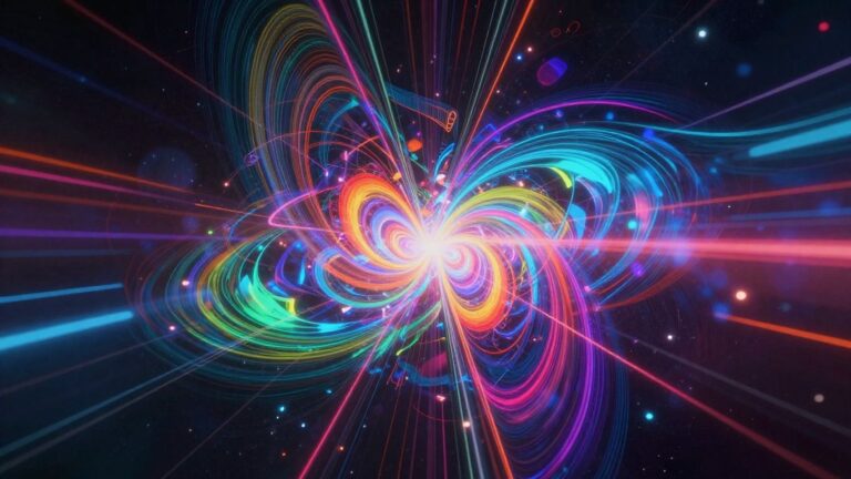 AI music video visuals with trippy colors and patterns.