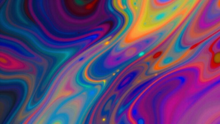 Abstract audio-reactive visuals with pulsing light and color.