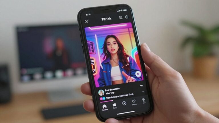 Vertical AI music video on a phone screen