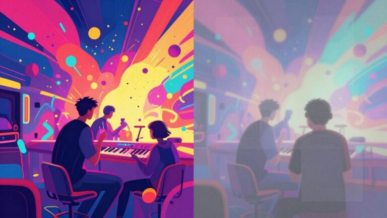 AI music video with and without watermarks.