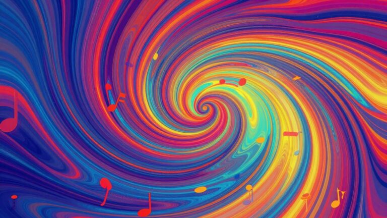AI music video visualizer with vibrant colors