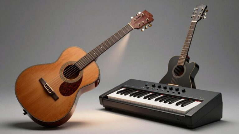 Acoustic guitar and AI synthesizer