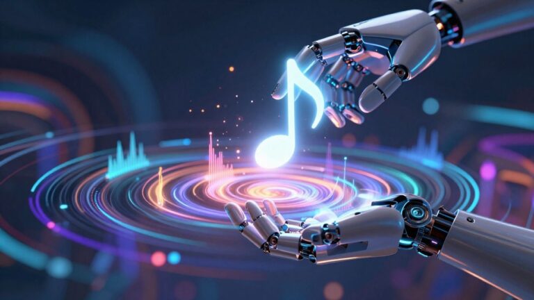AI music video copyright concept