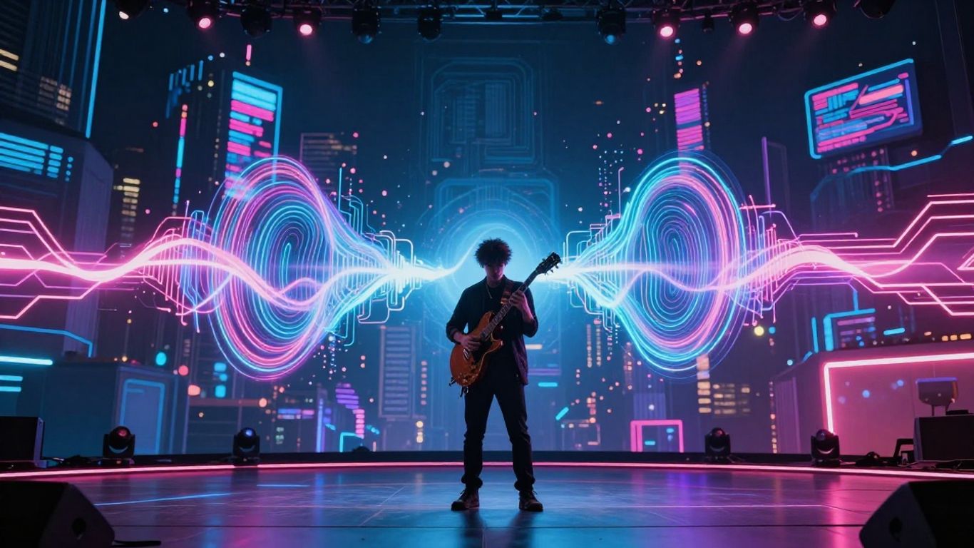 Musician using AI for music promotion