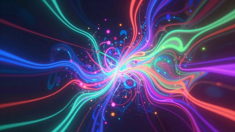 AI music video visualizer with neon lights.