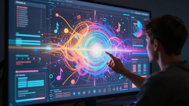 AI music video generator interface